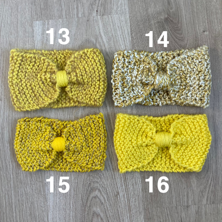 Bandeau en laine tricoté main – Image 7