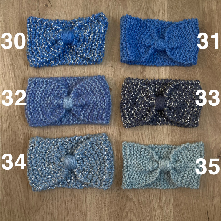 Bandeau en laine tricoté main – Image 11