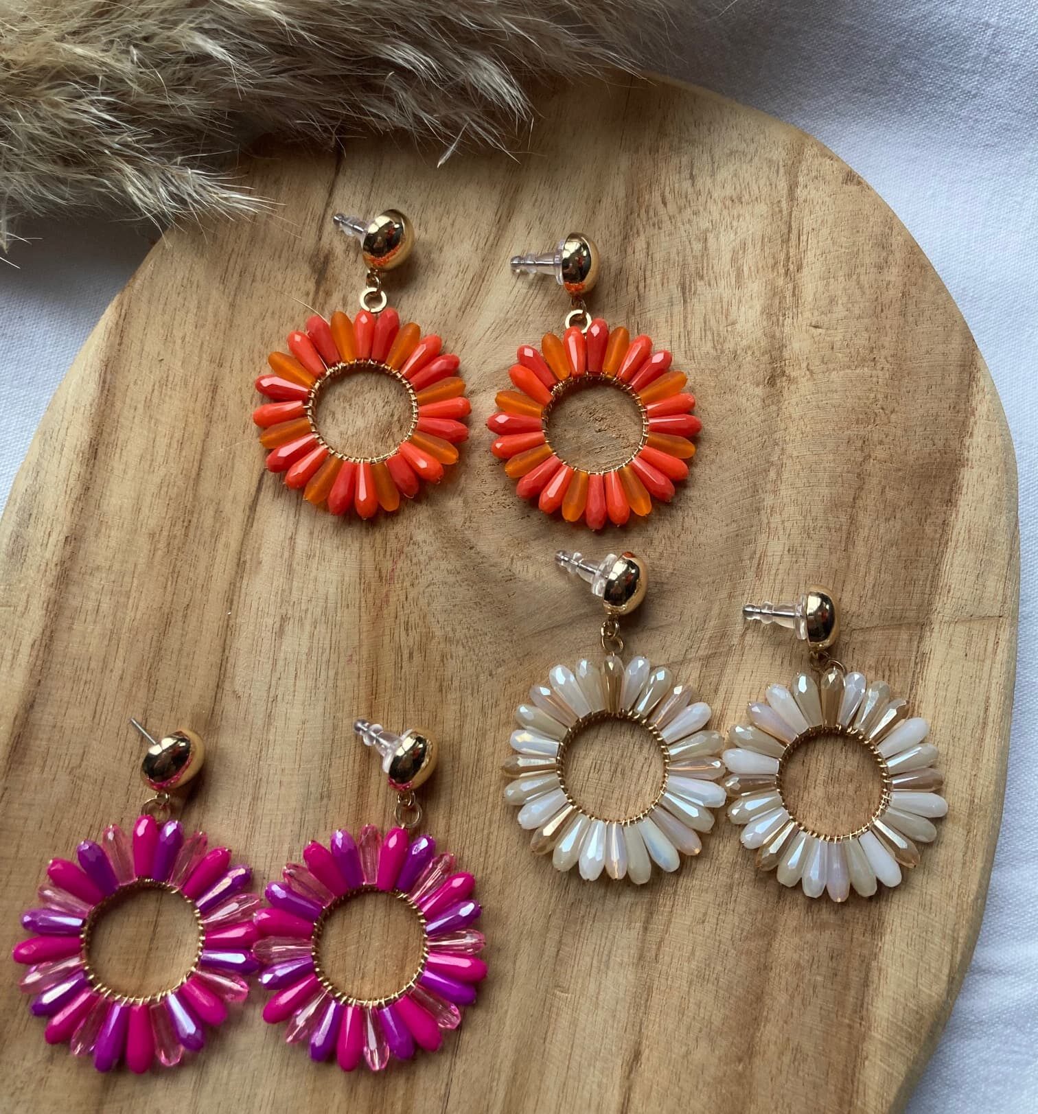 Boucles d'oreilles Fleur de soleil