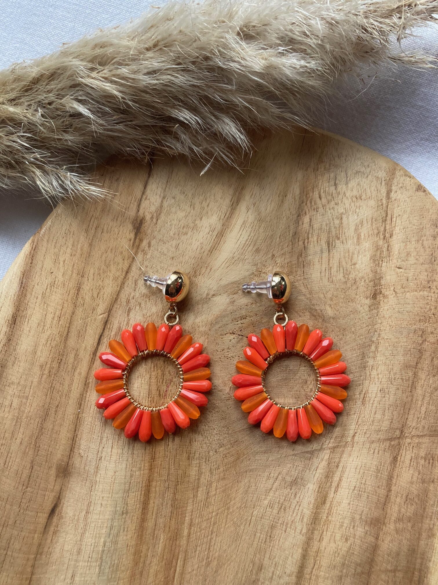 Boucles d'oreilles Fleur de soleil – Image 3
