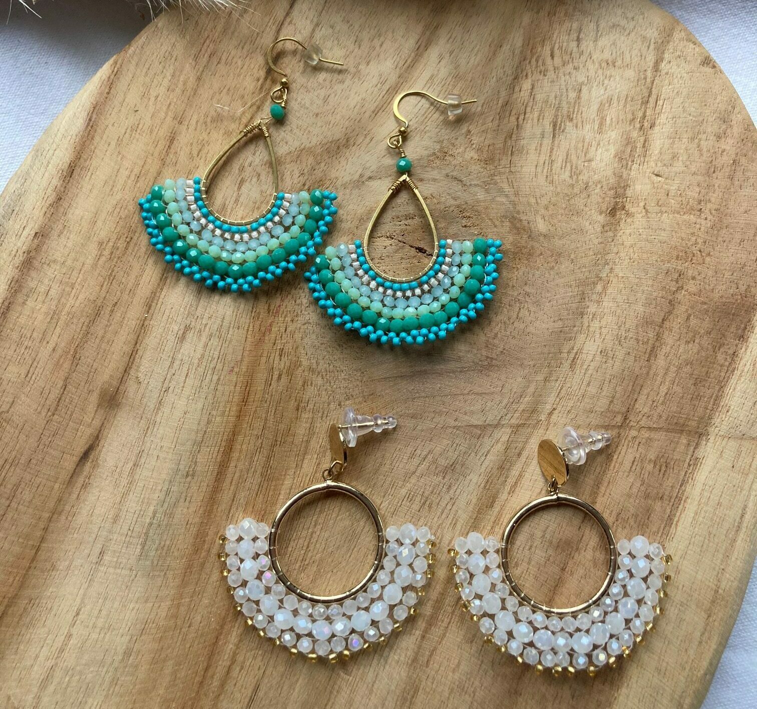 Boucles d'oreilles Lagunes dorées