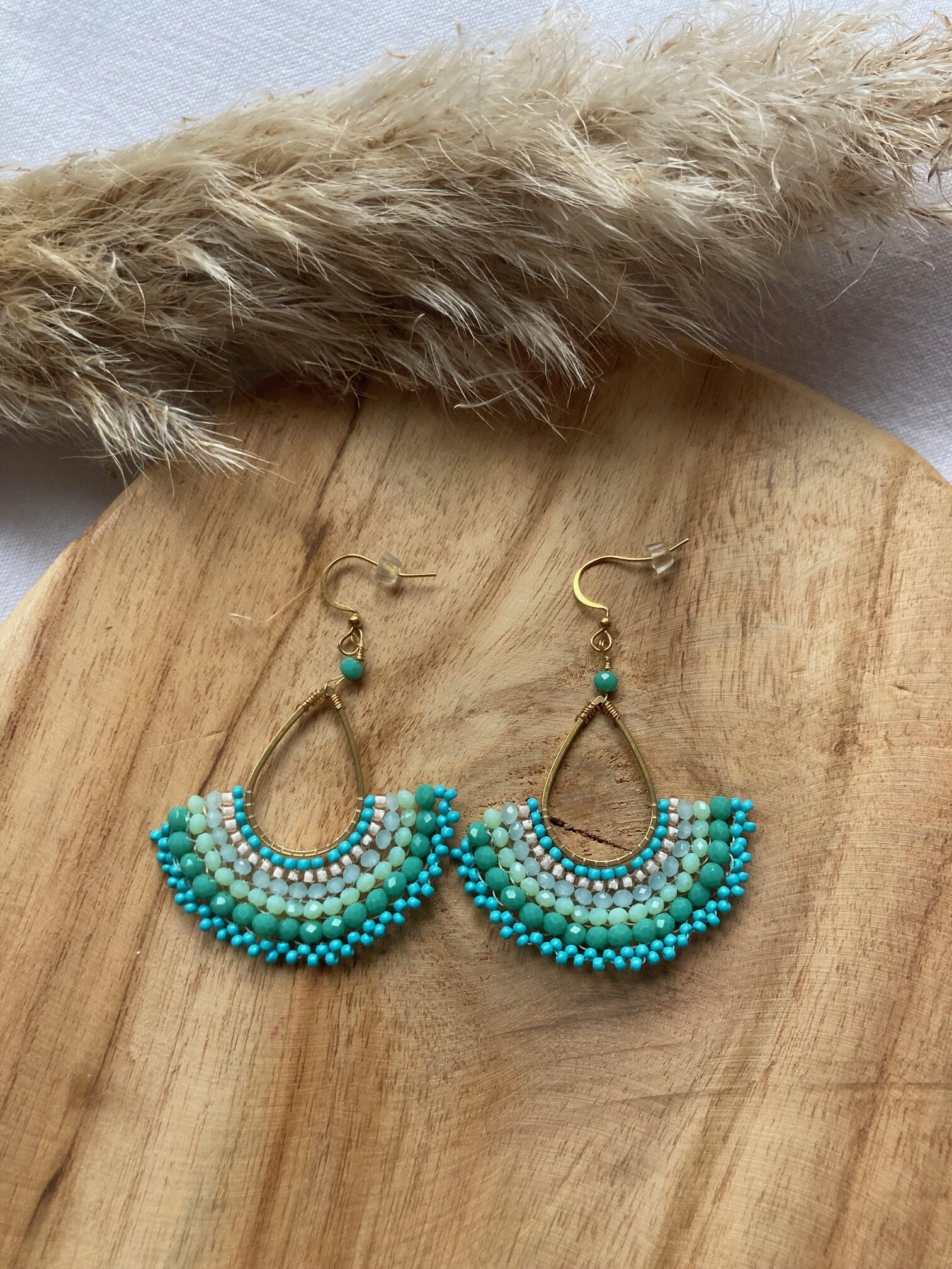 Boucles d'oreilles Lagunes dorées – Image 2