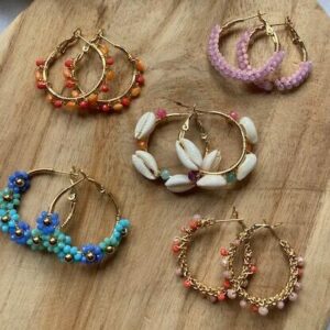 Boucles d'oreilles Créoles bohème