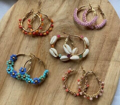 Boucles d'oreilles Créoles bohème