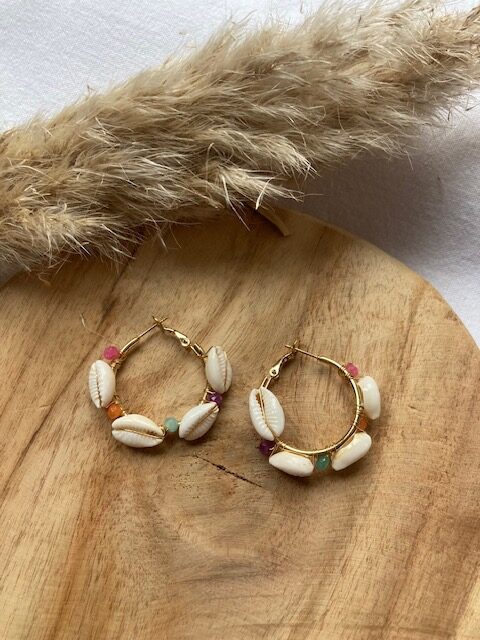 Boucles d'oreilles Créoles bohème – Image 11