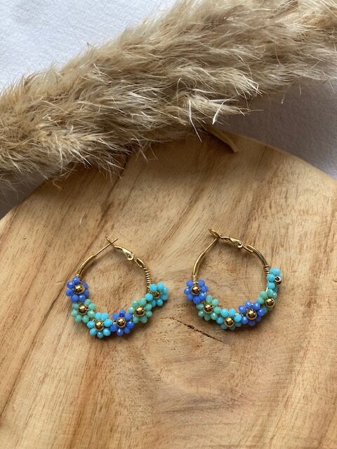 Boucles d'oreilles Créoles bohème – Image 9