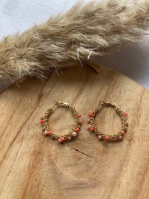 Boucles d'oreilles Créoles bohème – Image 7